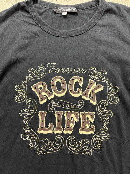 DOLCE & GABBANA BLACK T-SHIRT (M)