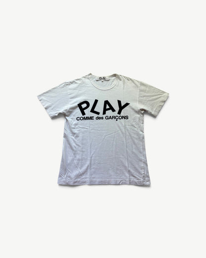 CDG PLAY WHITE T-SHIRT (L)