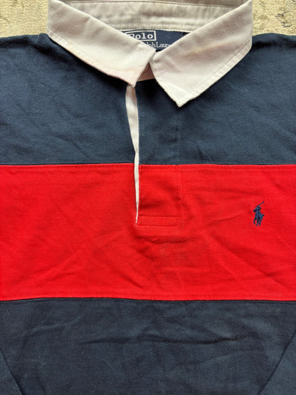 RALPH LAUREN LONGSL. POLO SHIRT STRIPED (M)