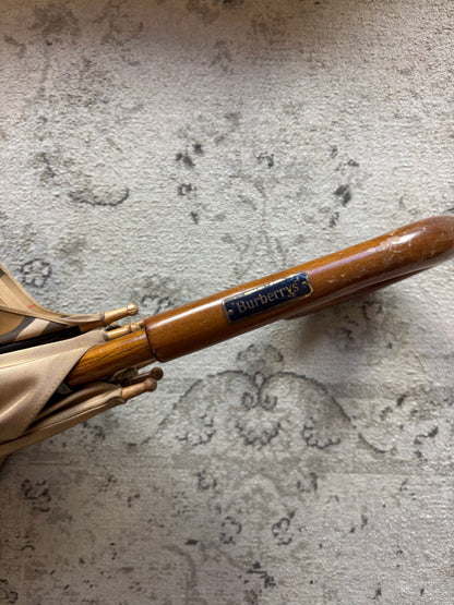 BURBERRY BEIGE MONOGRAM UMBRELLA