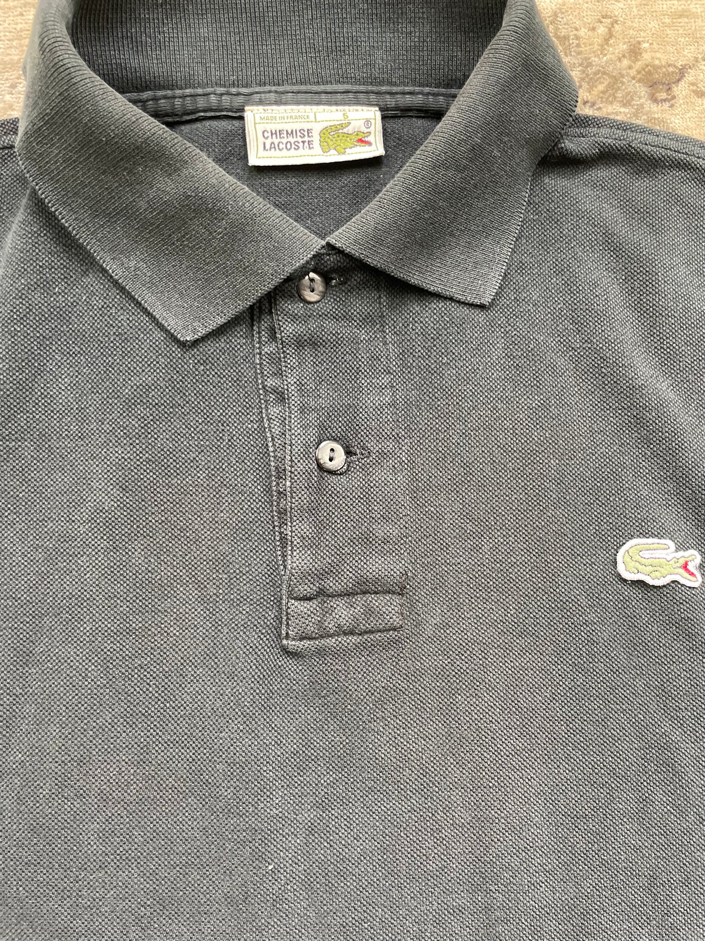 LACOSTE POLO SHIRT BLACK (L)