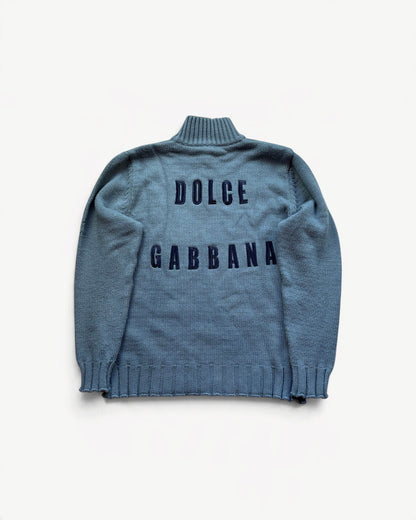 DOLCE & GABBANA HALF ZIP UP KNIT (L)