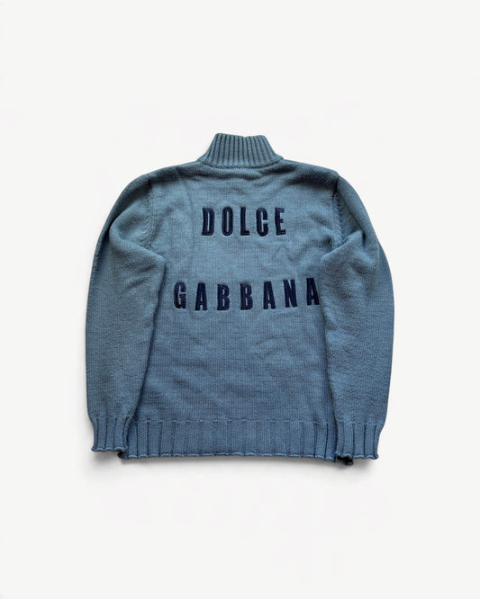 DOLCE & GABBANA HALF ZIP UP KNIT (L)