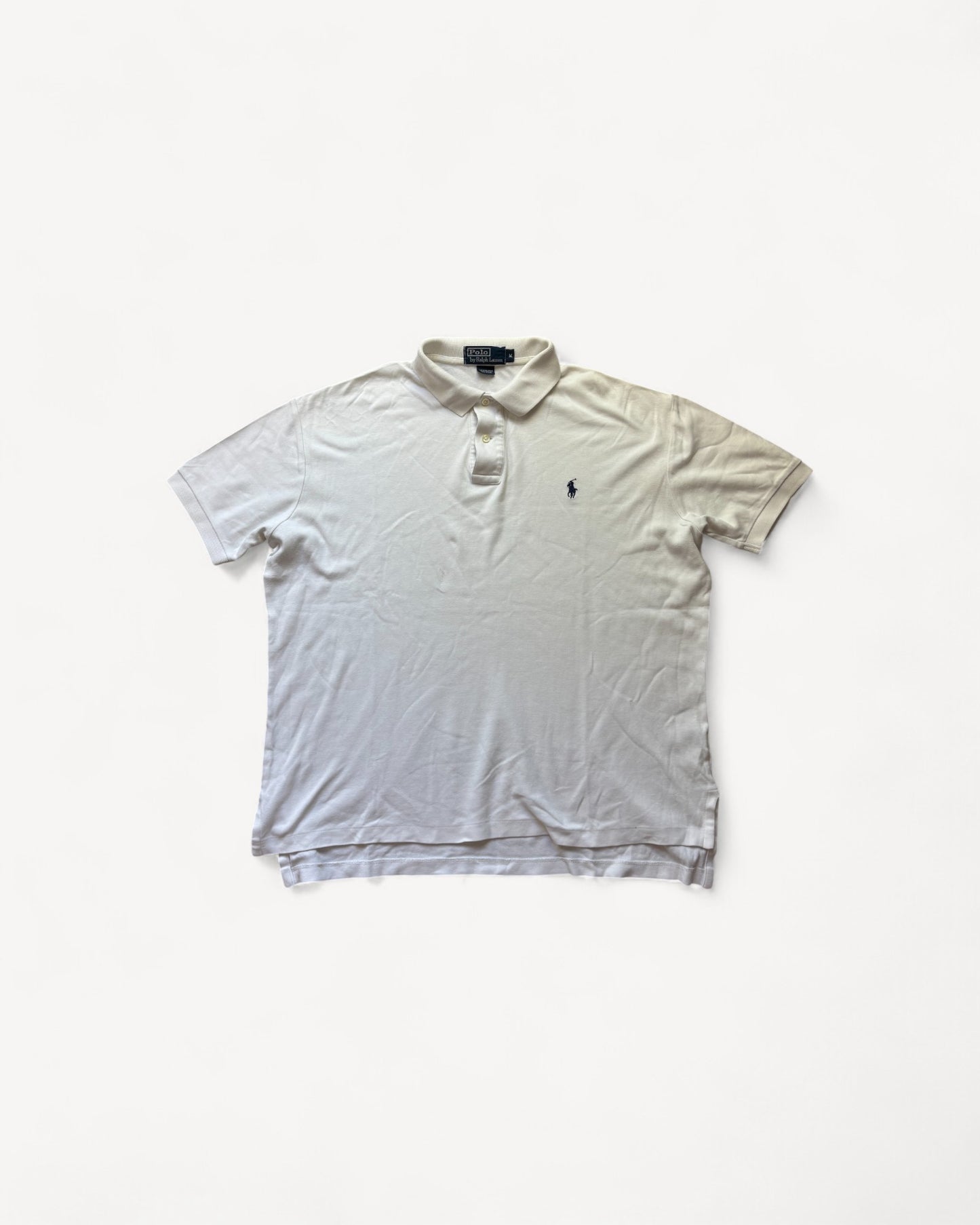 RALPH LAUREN POLO SHIRT WHITE (M)