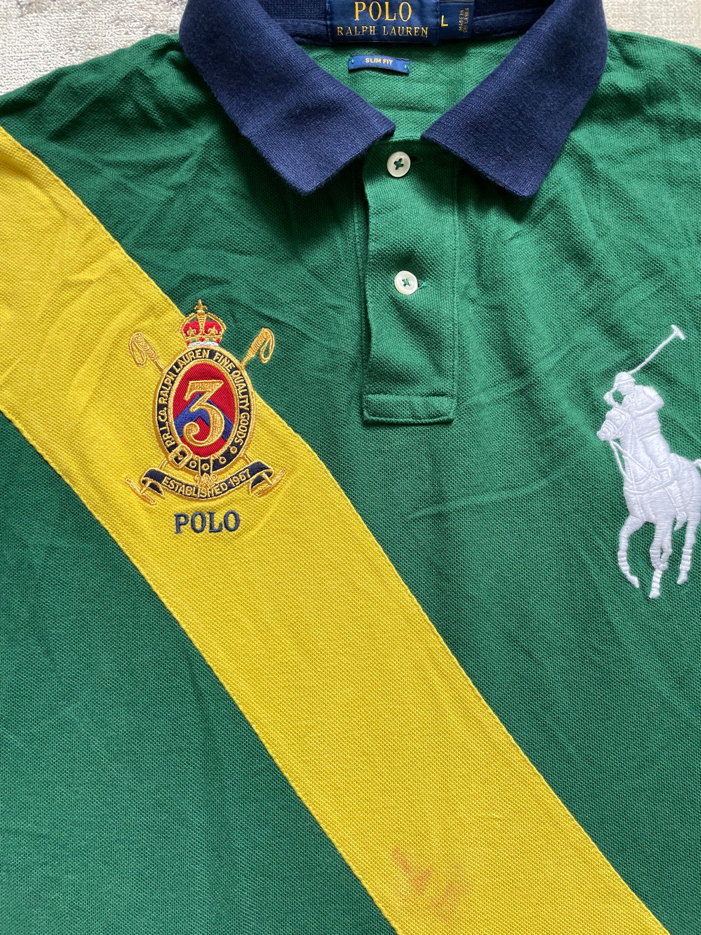 RALPH LAUREN POLO SHIRT GREEN (L)