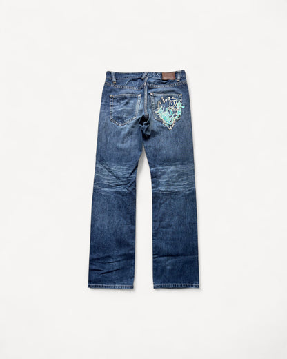 JAPANESE EMBROIDERED DENIM W31 L32 #JAP6