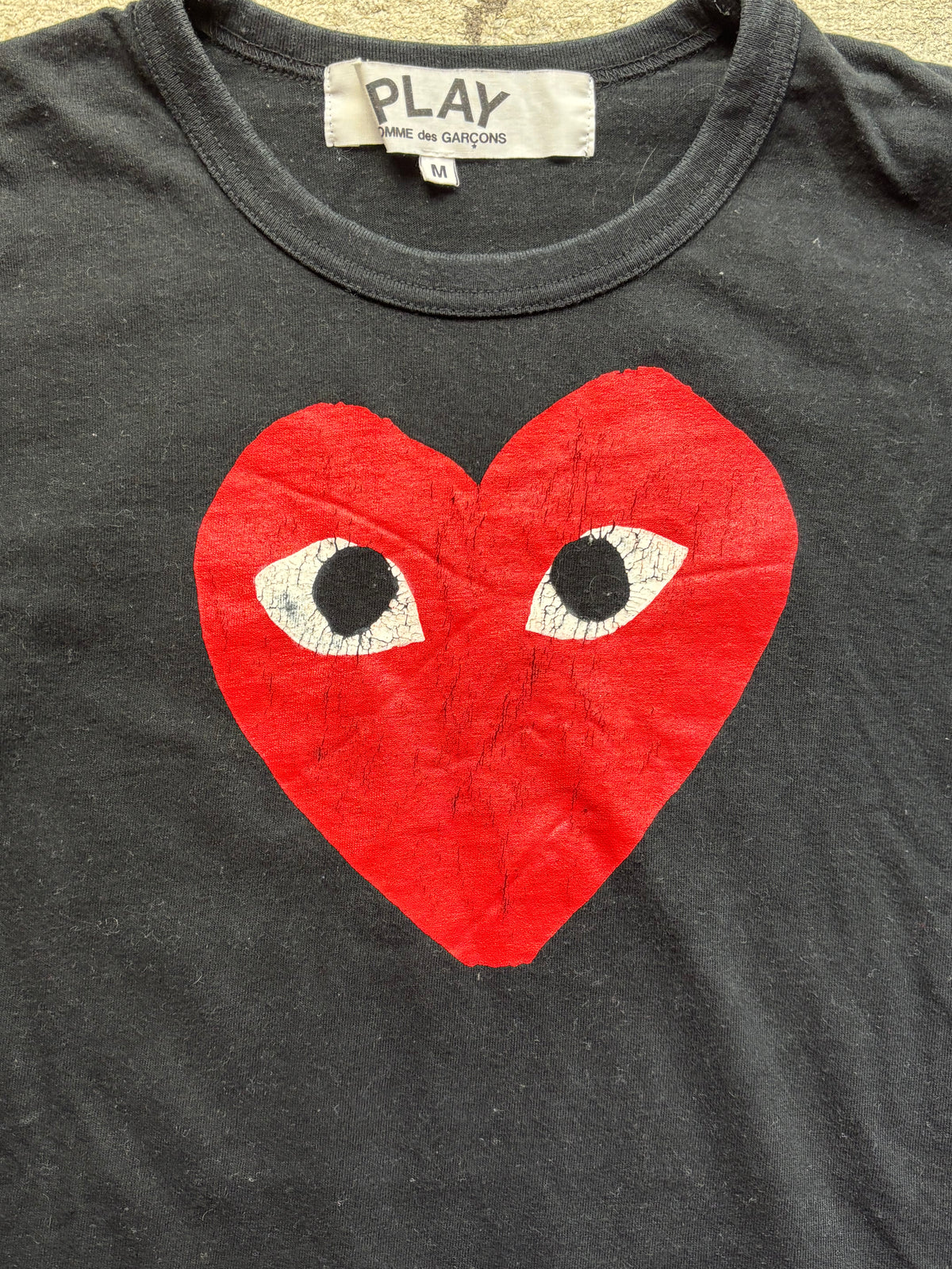 CDG PLAY BLACK T-SHIRT (M)