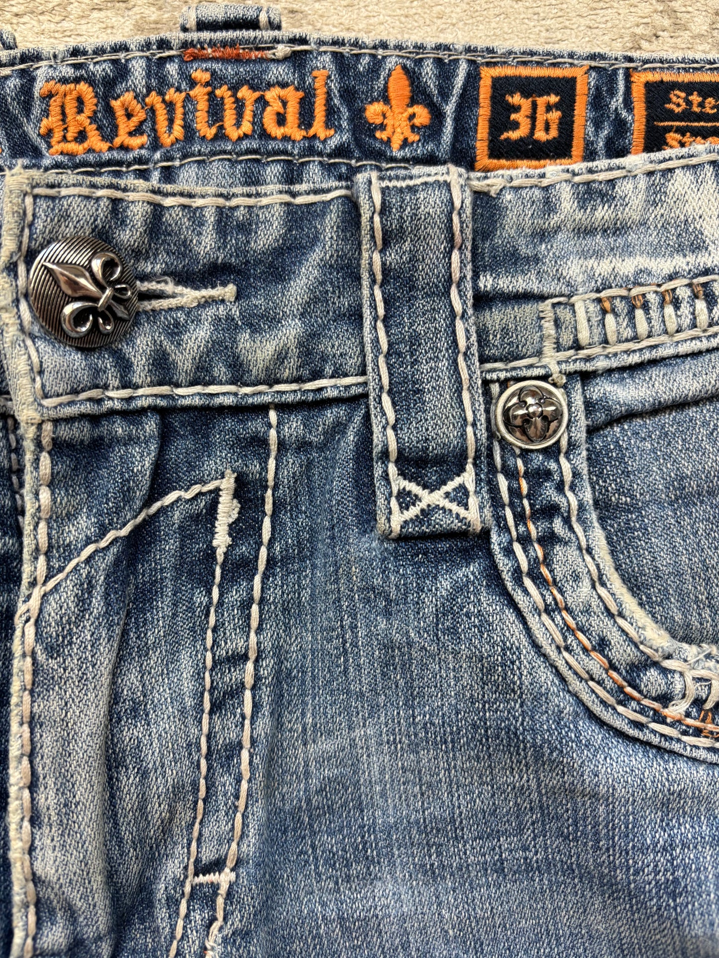 ROCK REVIVAL JEANS W36 L32 #RR14