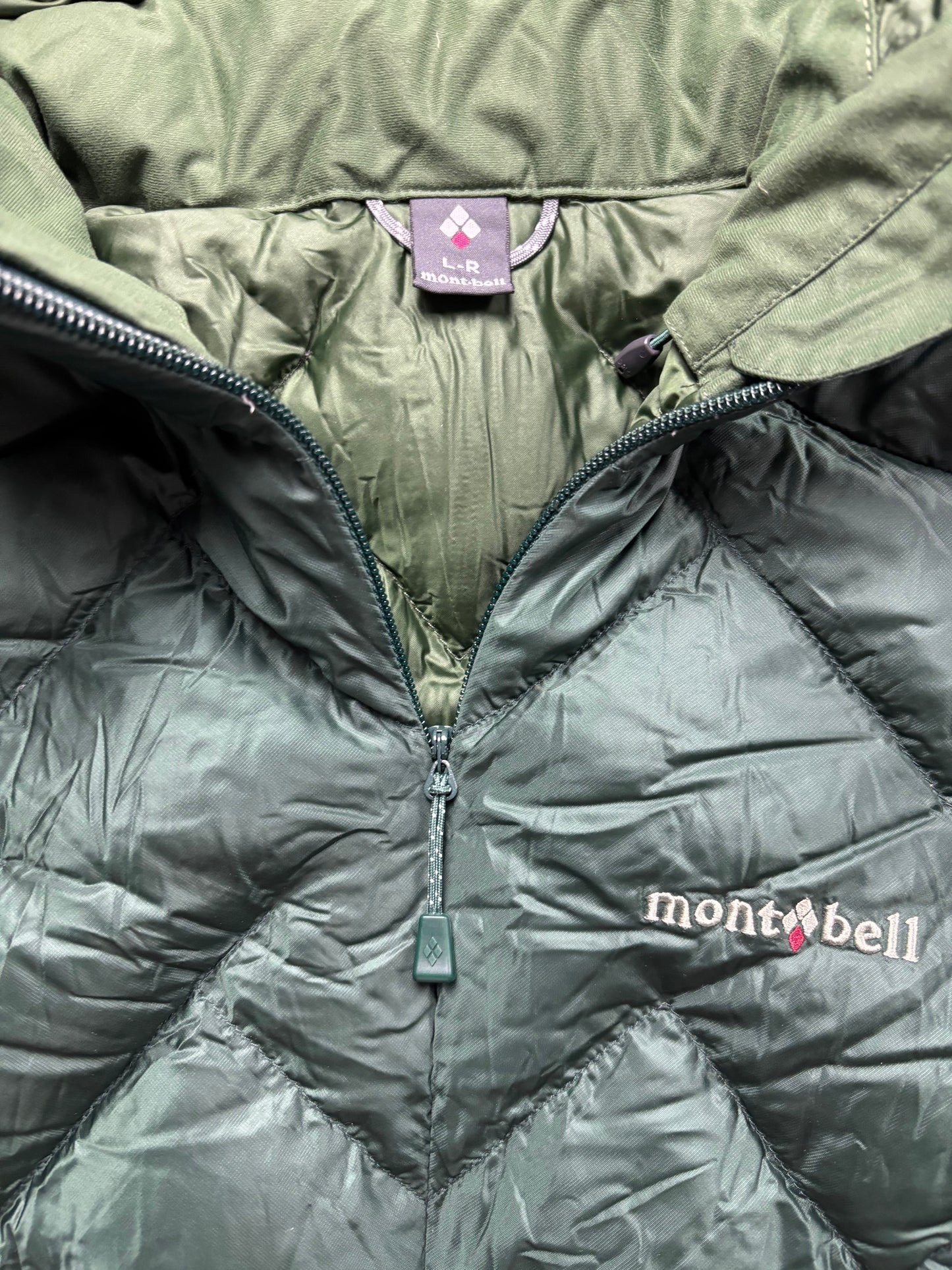MONTBELL GREEN DIAMOND PUFFER JACKET (L)