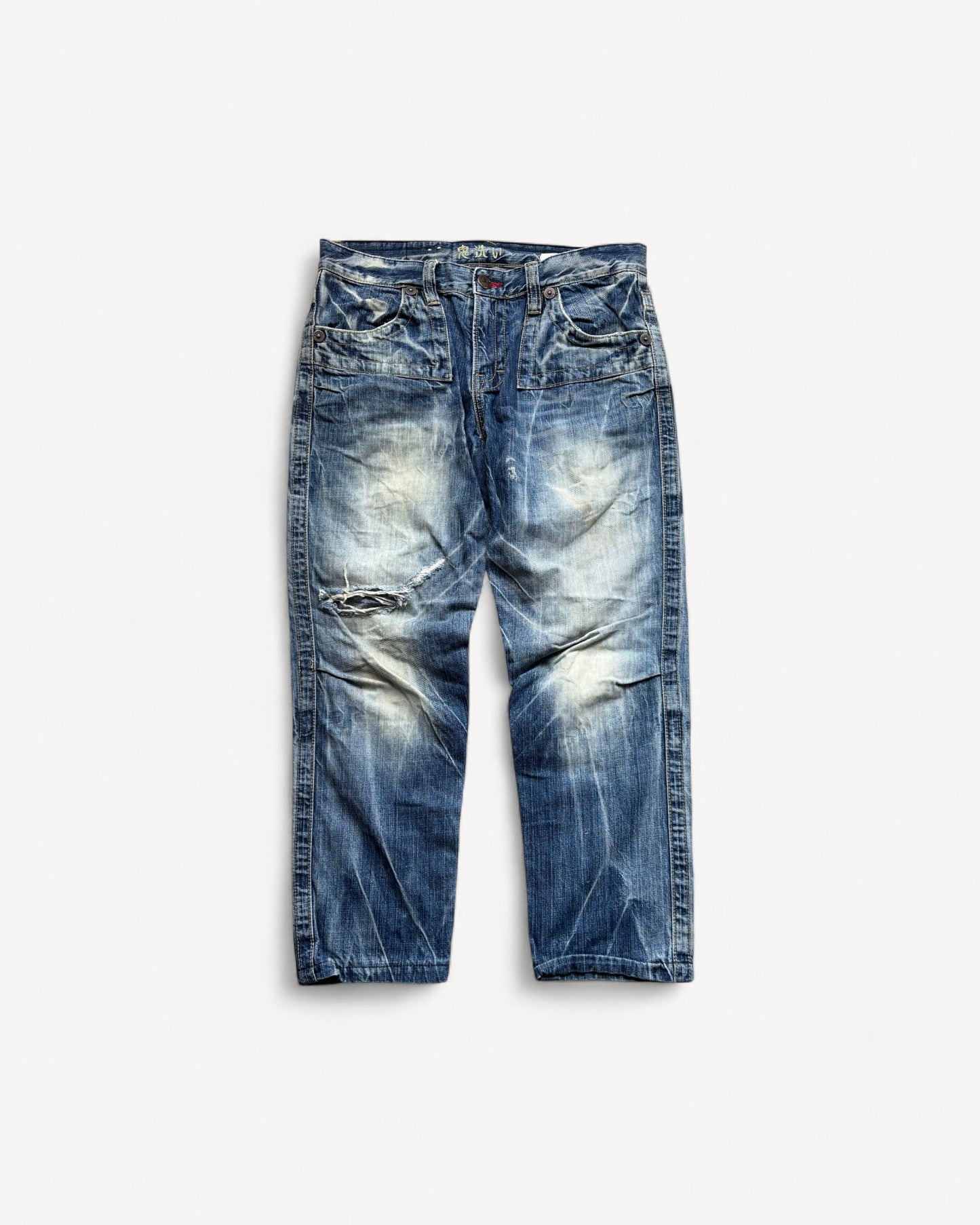 JAPANESE EMBROIDERED DENIM W33 L30 #JAP13