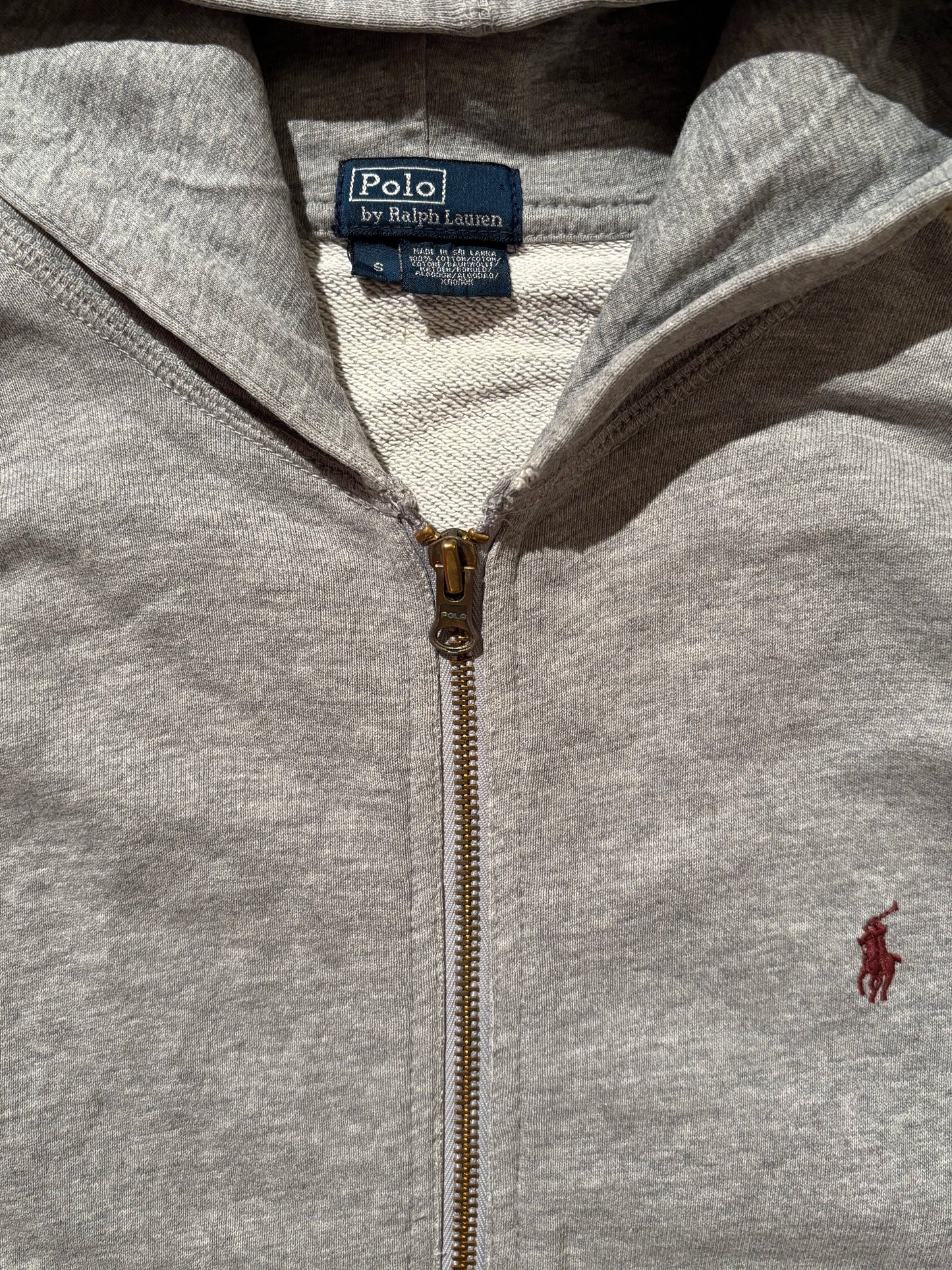 RALPH LAUREN GREY ZIP UP HOODIE (S) (Kopie)