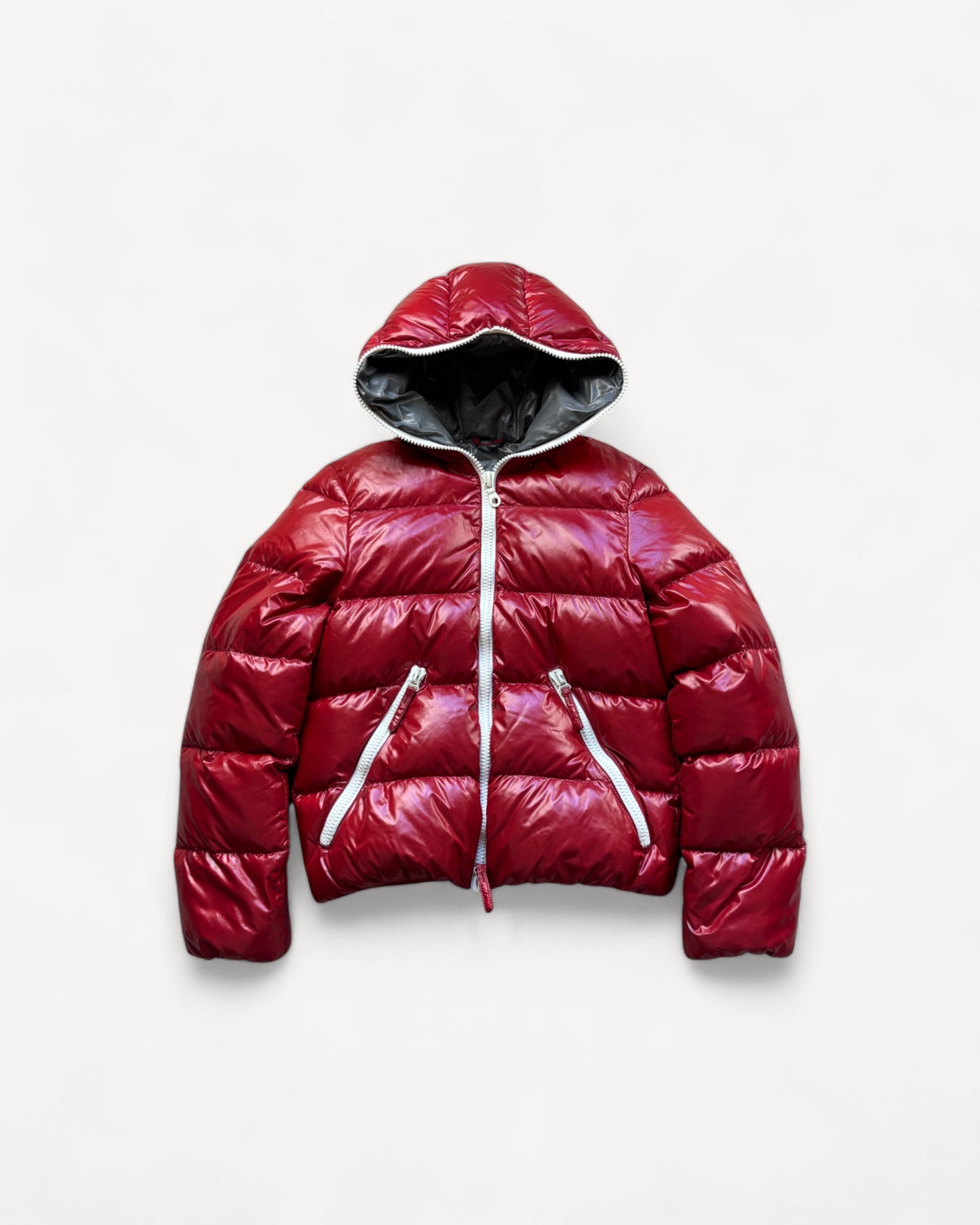 DUVETICA RED PUFFER JACKET (S)