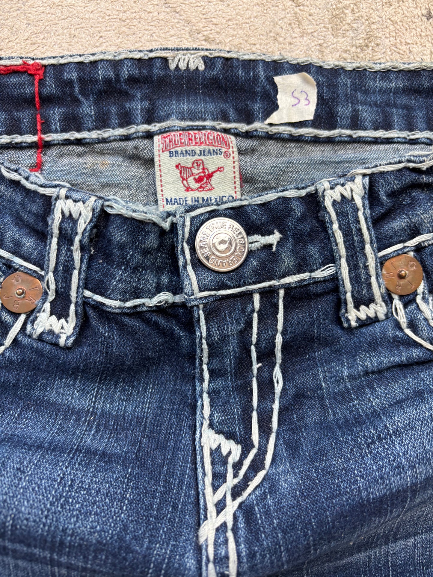 TRUE RELIGION HOT PANT W23 #S3