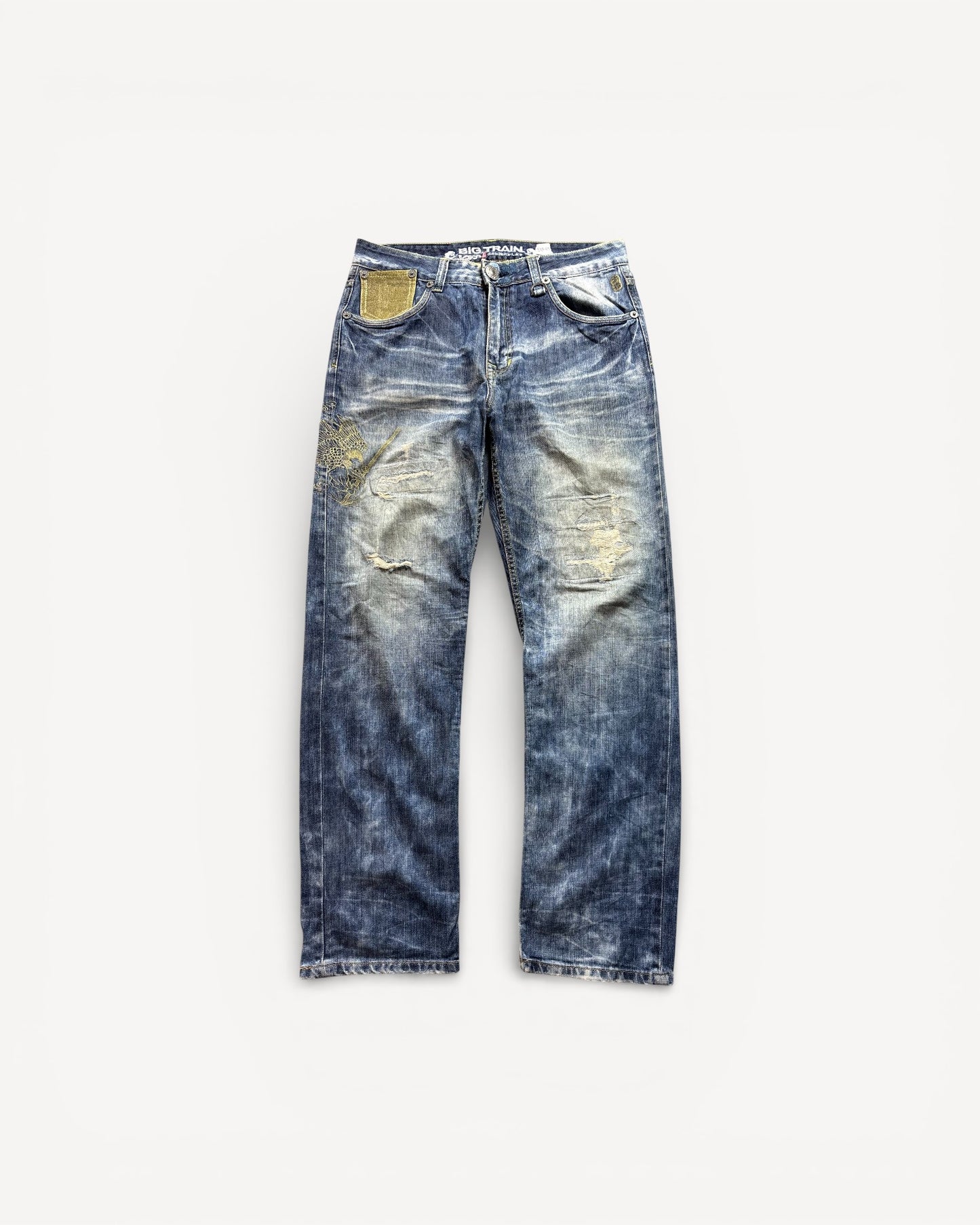 JAPANESE EMBROIDERED DENIM W33 L34 #JAP11