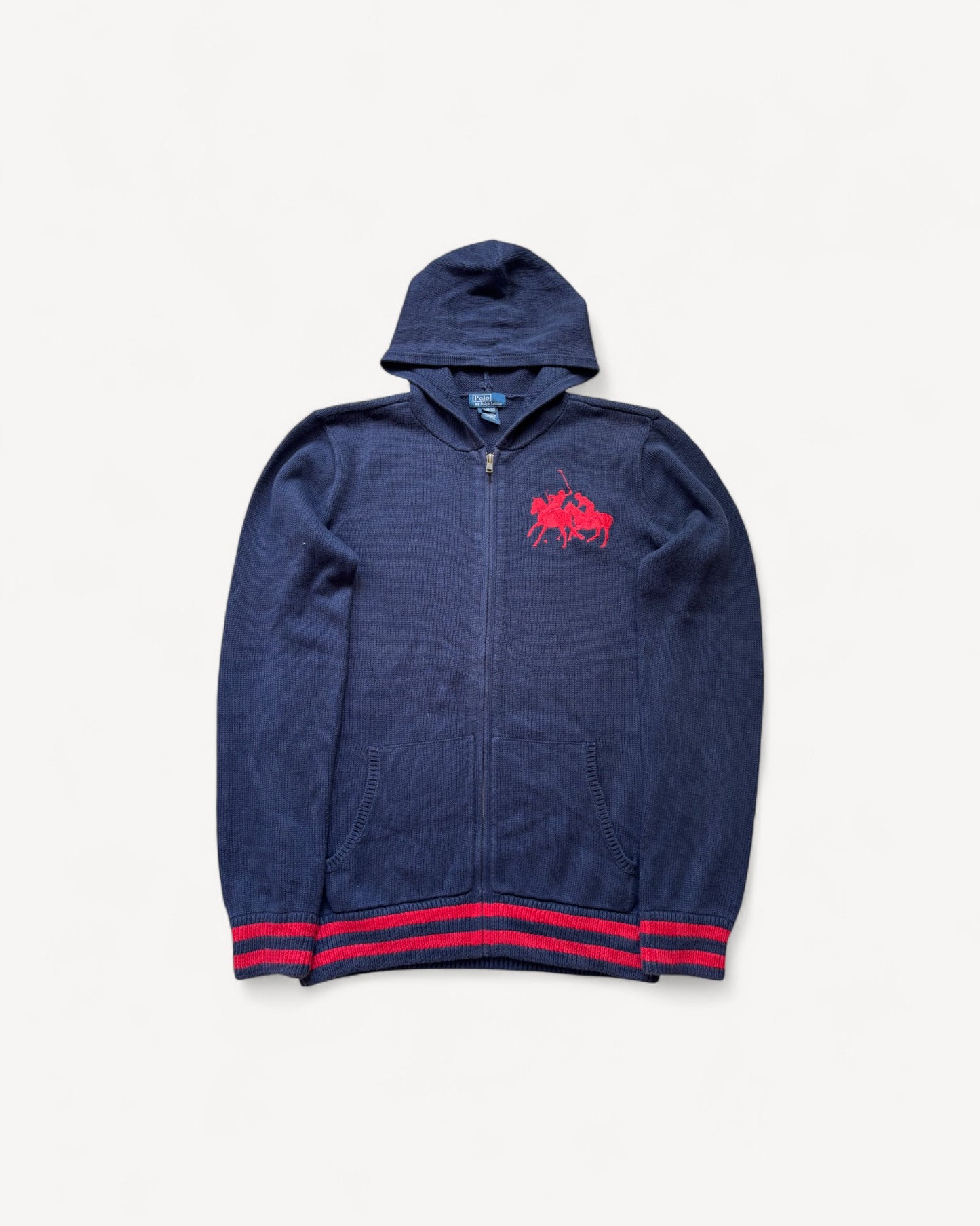 RALPH LAUREN NAVY ZIP UP HOODIE (M)