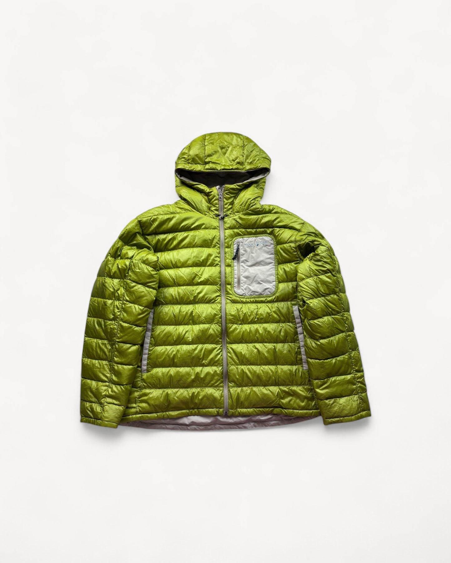 MONTBELL REVERSIBLE GREEN PUFFER JACKET (L)