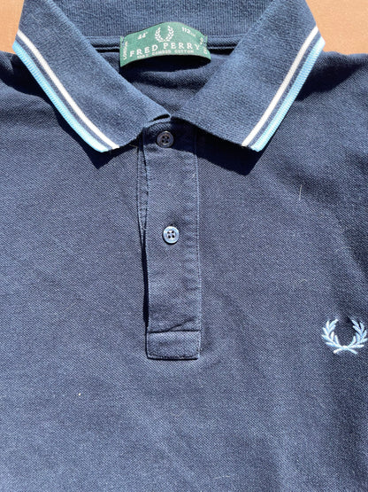 FRED PERRY POLO SHIRT NAVY (L)