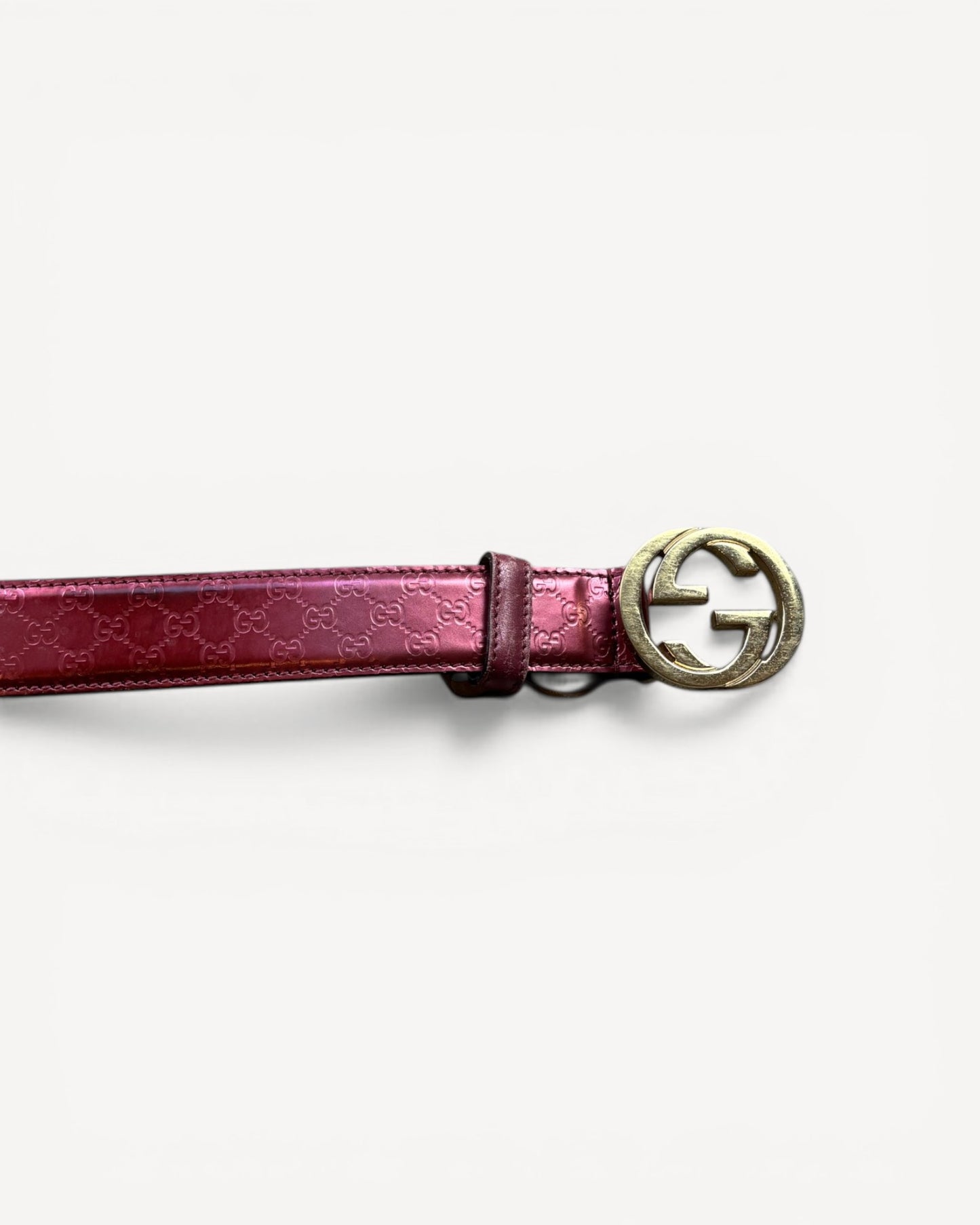 GUCCI RED MONOGRAM BELT
