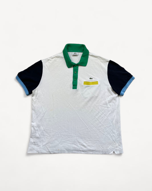 LACOSTE POLO SHIRT WHITE/GREEN (XL)