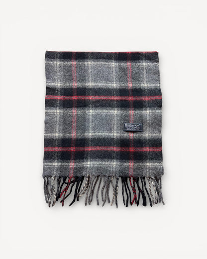 BURBERRY NOVACHECK CASHMERE SCARF DARK GREY