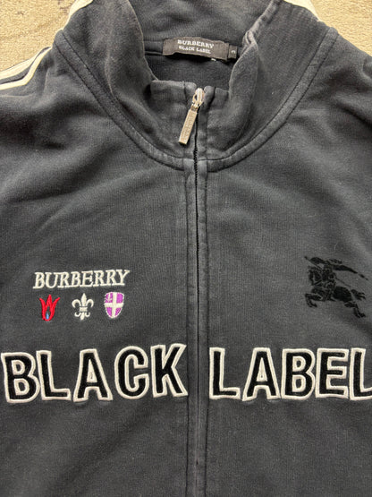 BURBERRY BLACK ZIP UP VEST (M)