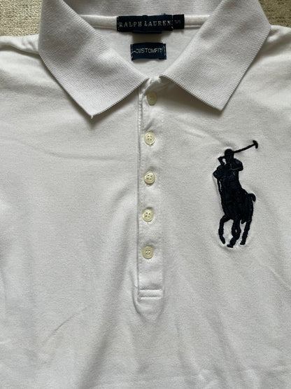 RALPH LAUREN POLO SHIRT WHITE (XS)