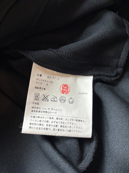 CDG PLAY BLACK ZIP UP HOODIE (S)