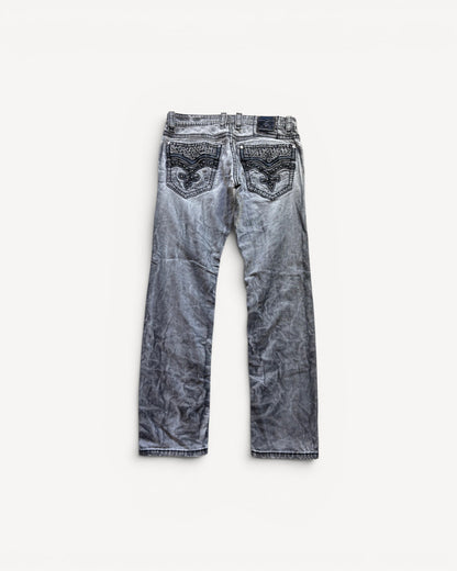 ROCK REVIVAL JEANS W34 L34 #RR48