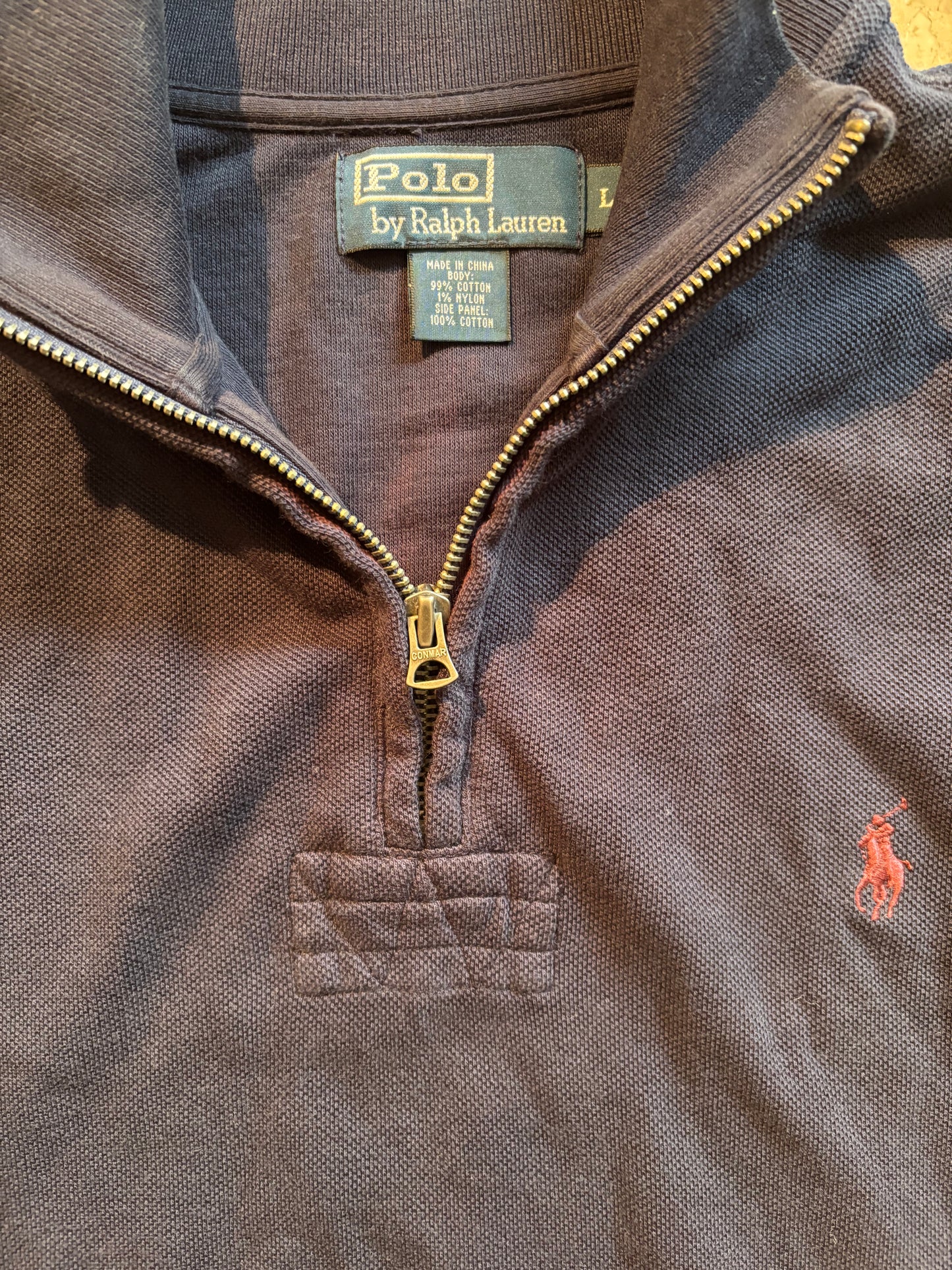 RALPH LAUREN HALF ZIP UP KNIT (L)