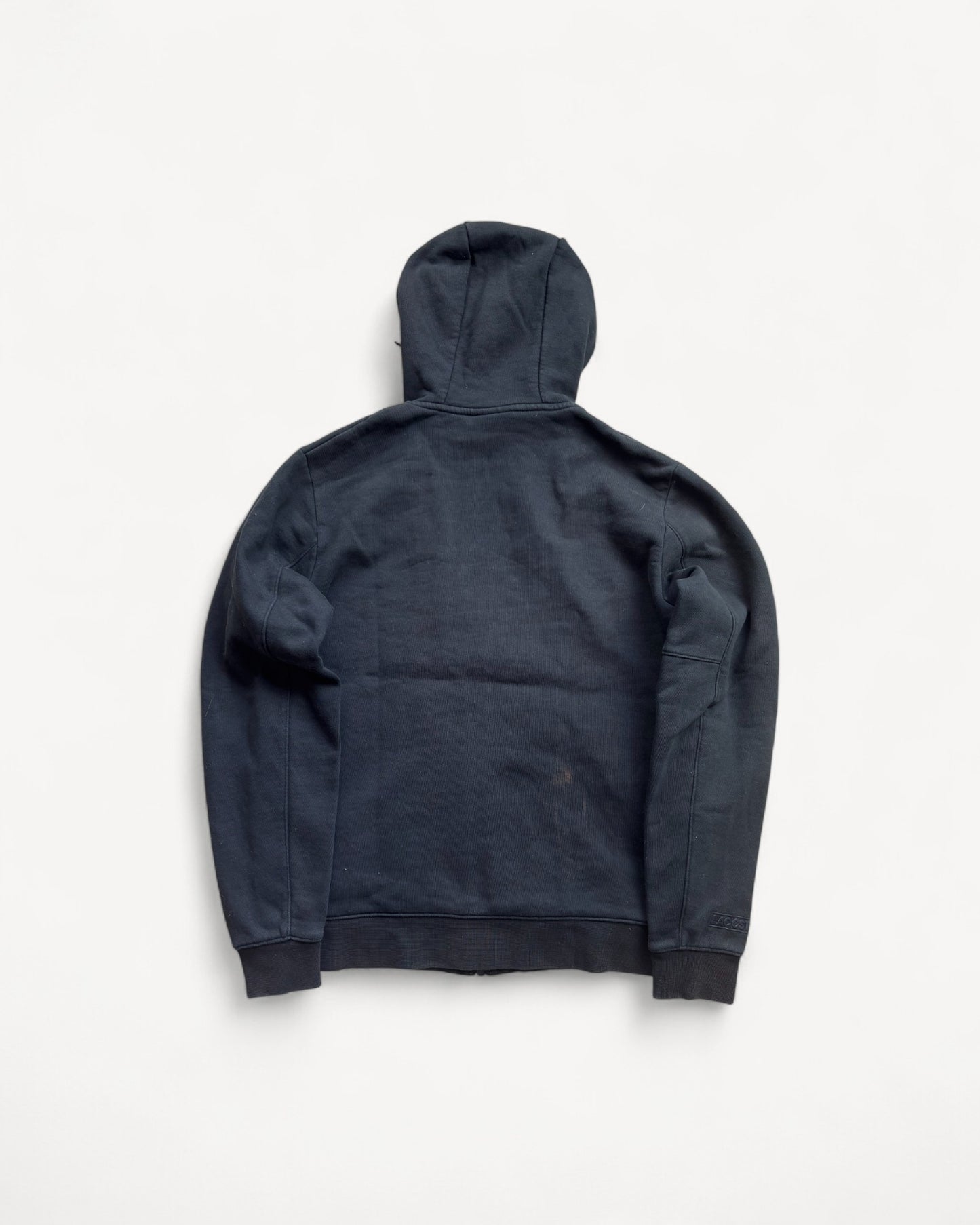 LACOSTE BLACK ZIP UP HOODIE (S)