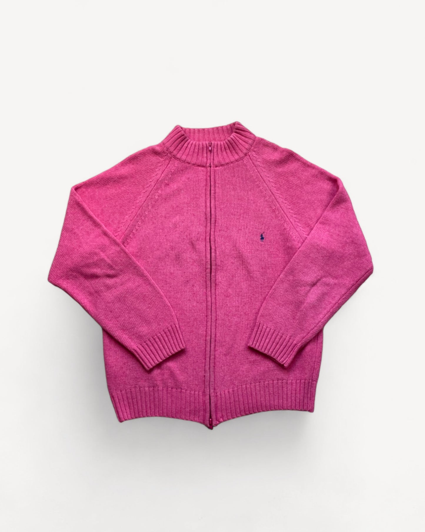 RALPH LAUREN PINK ZIP UP KNIT (L)