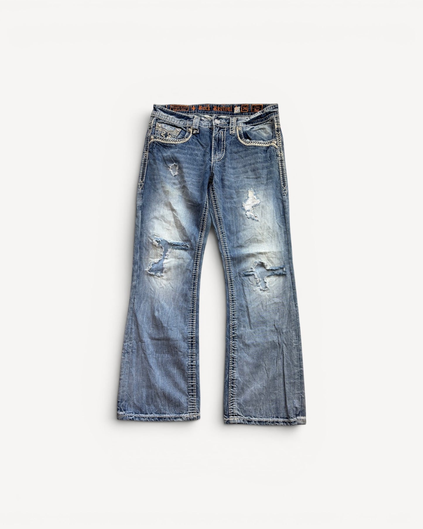 ROCK REVIVAL JEANS W34 L32 #RR39