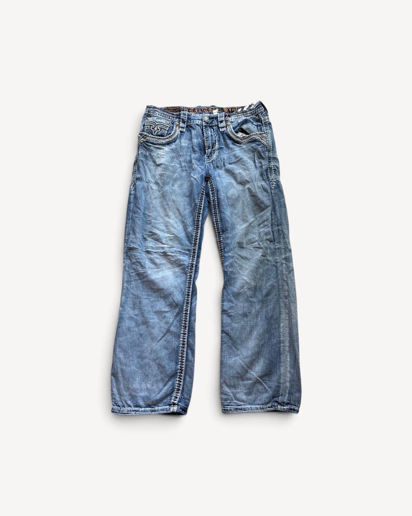 ROCK REVIVAL JEANS W33 L32 #RR25