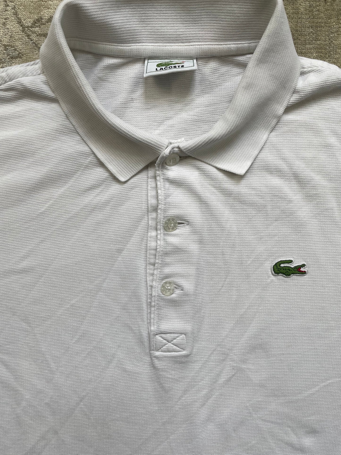 LACOSTE POLO SHIRT WHITE (M)