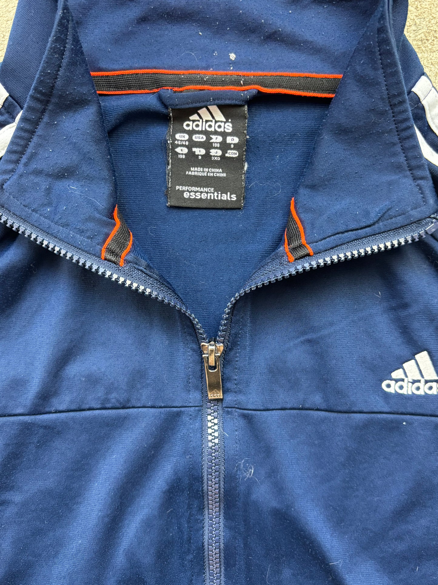ADIDAS NAVY ZIP UP VEST (L)