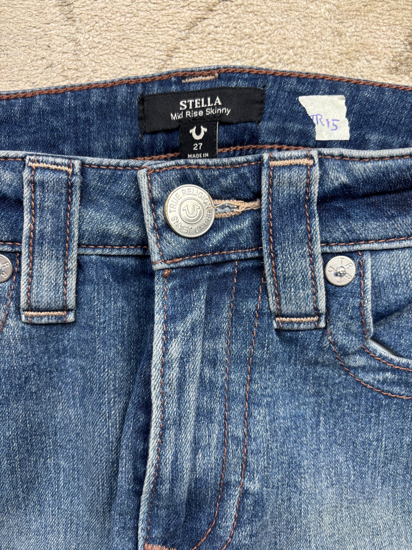 TRUE RELIGION JEANS W27 L32 #TR15