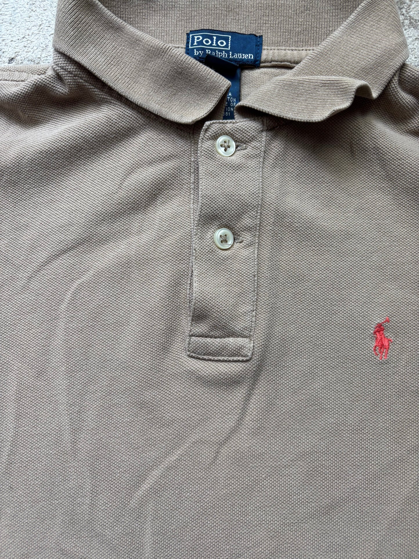 RALPH LAUREN POLO SHIRT BEIGE (S)