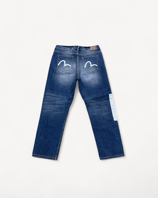 EVISU PATCHWORK JEANS W30 L30 #E3