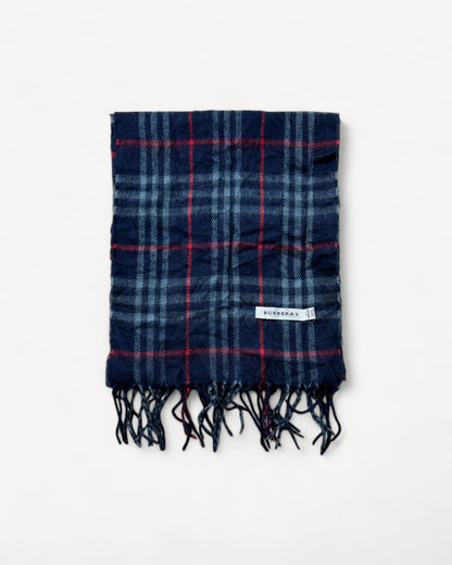 BURBERRY NOVACHECK SCARF NAVY