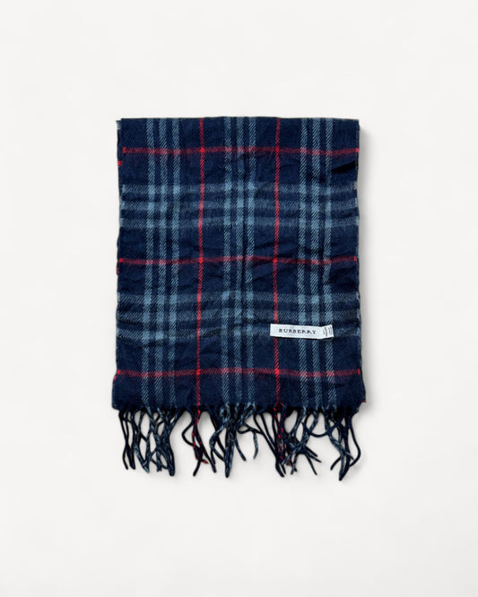 BURBERRY NOVACHECK SCARF NAVY