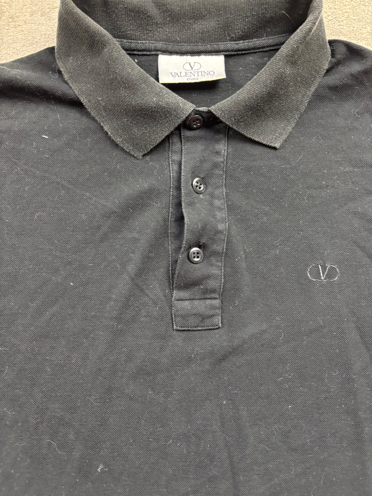 VALENTINO BLACK POLO SHIRT (L)