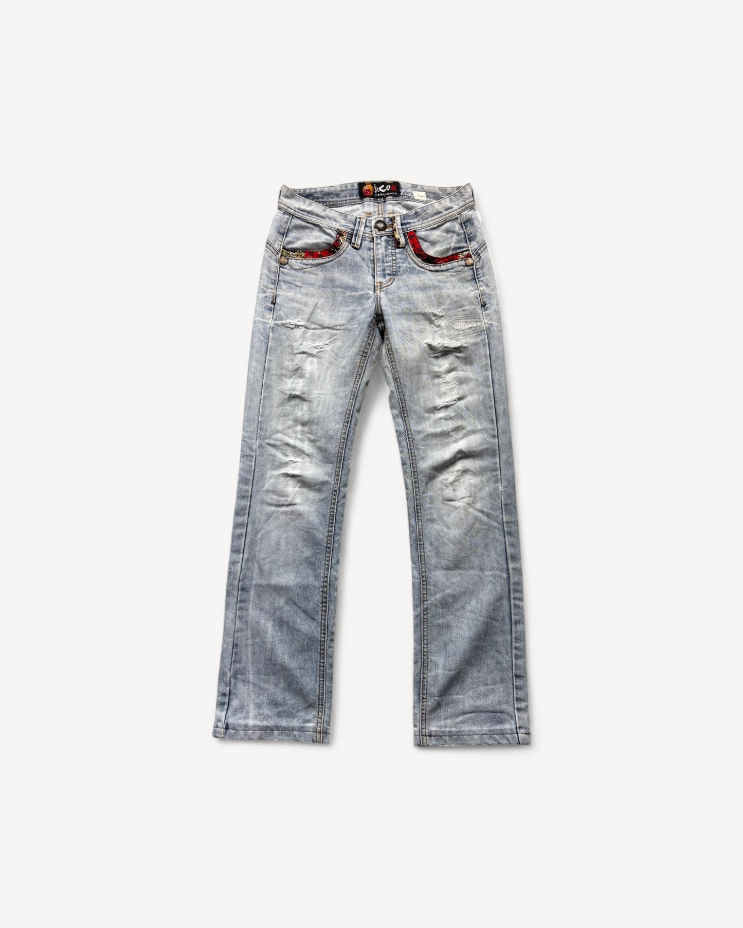 JAPANESE EMBROIDERED DENIM W27 L30 #JAP1
