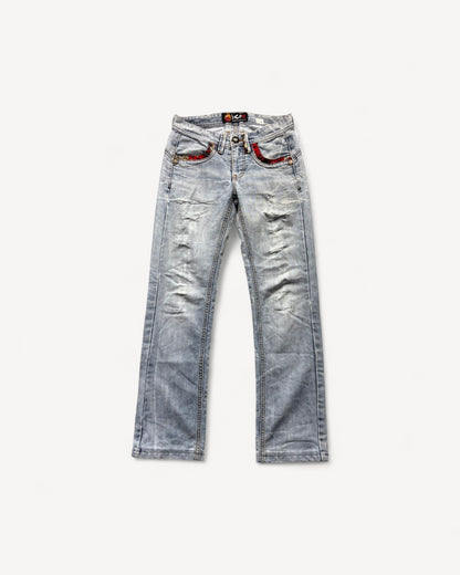 JAPANESE EMBROIDERED DENIM W27 L30 #JAP1
