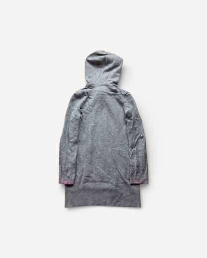 BURBERRY GREY ZIP UP HOODIE (S)
