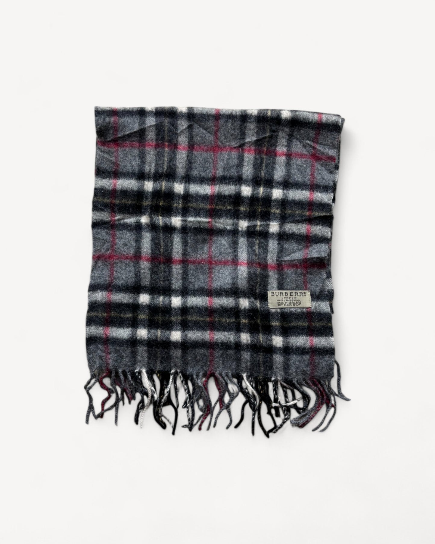 BURBERRY NOVACHECK SCARF GREY