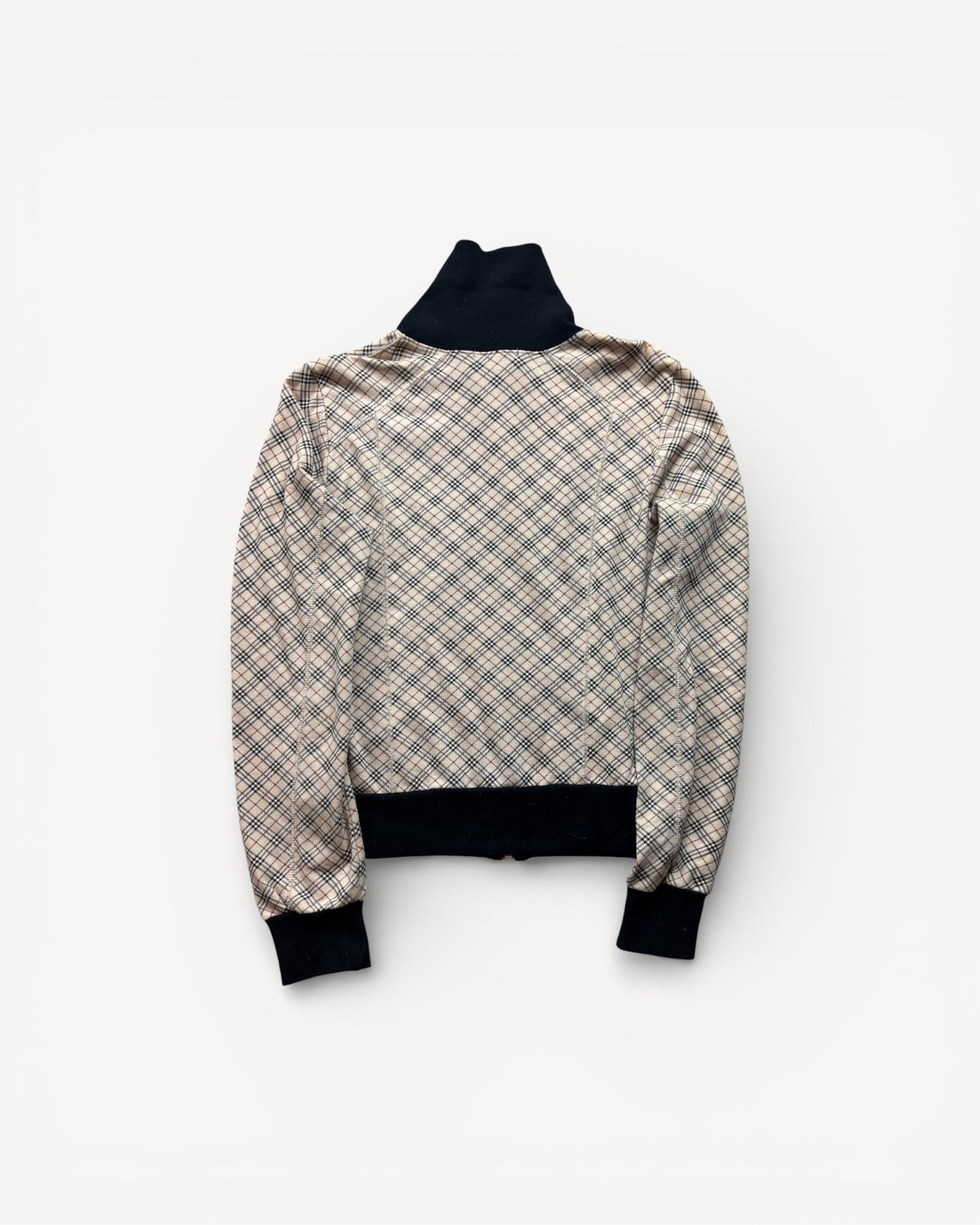 BURBERRY BEIGE NOVACHECK ZIP UP VEST (S)