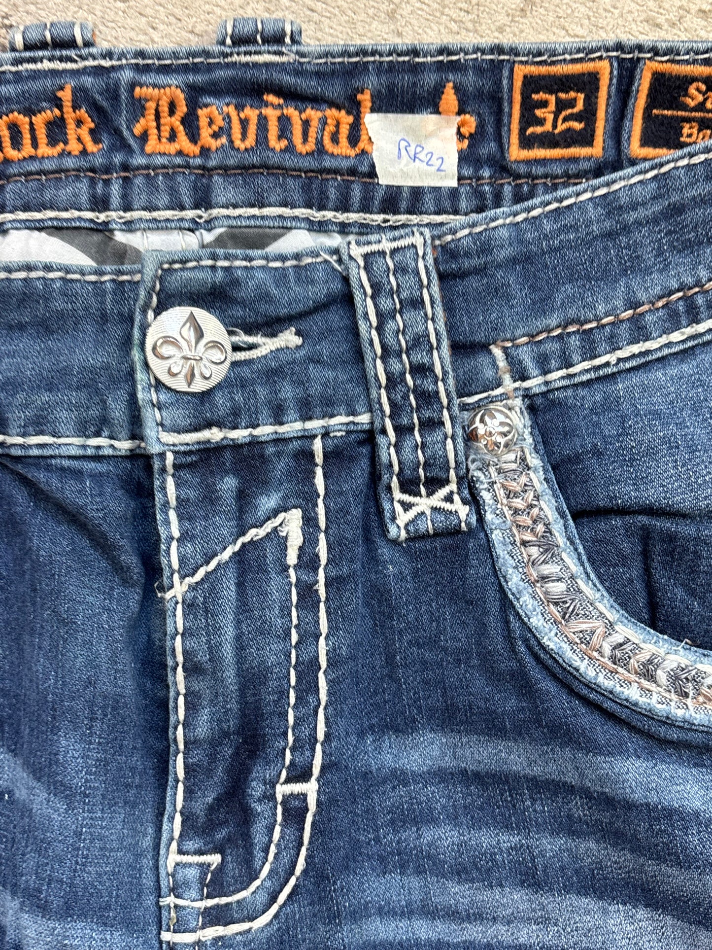 ROCK REVIVAL JEANS W32 L34 #RR22