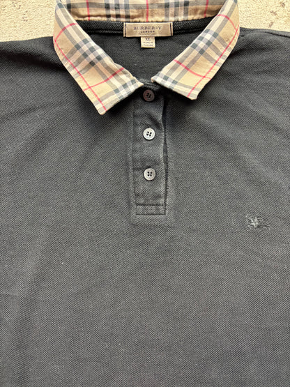 BURBERRY BLACK POLO SHIRT (L)