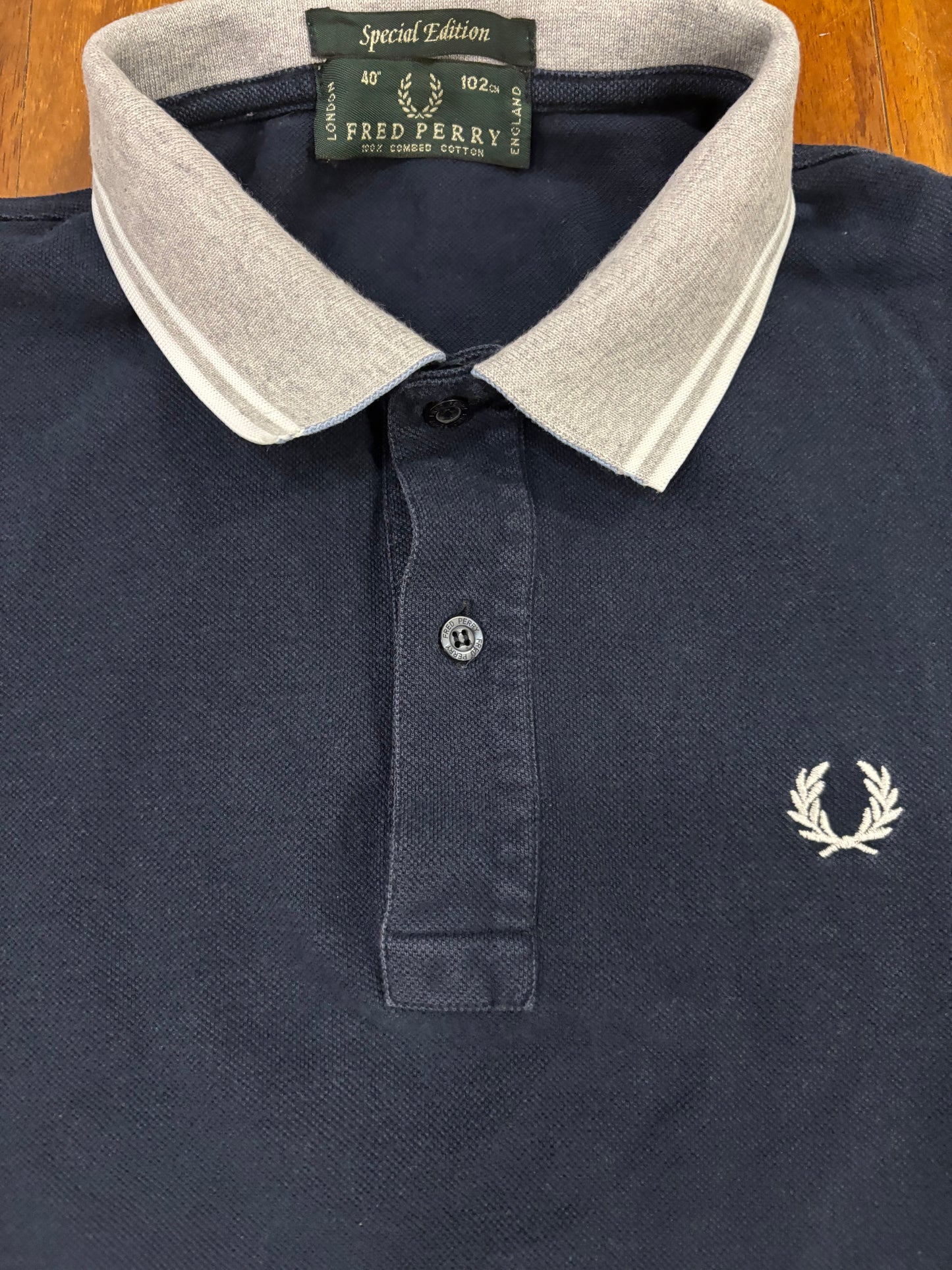 FRED PERRY POLO SHIRT NAVY (S)