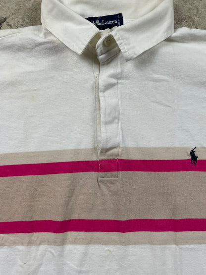 RALPH LAUREN POLO LONGSL. SHIRT WHITE (M)